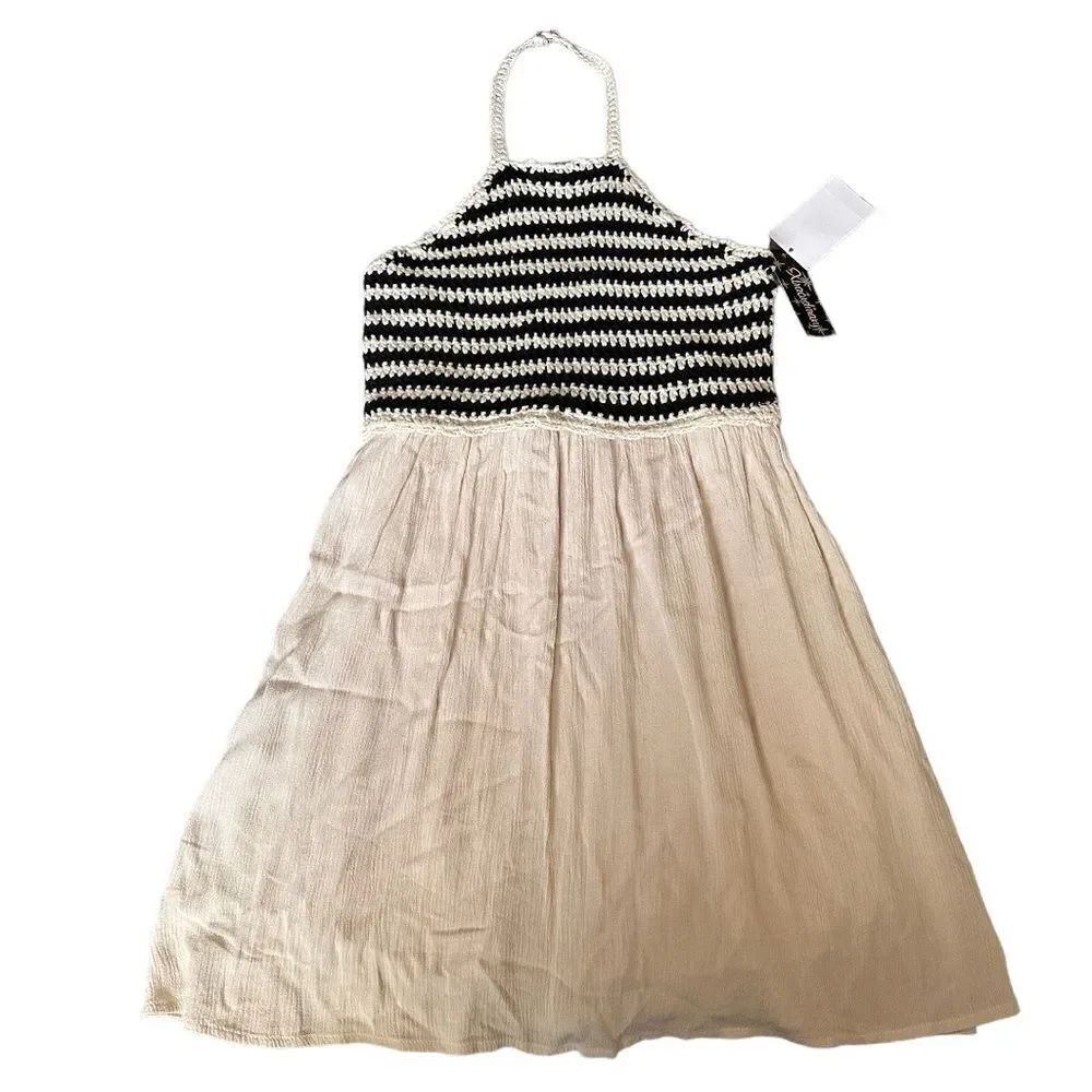 Extraordinary Girls Crochet Halter Dress – Boho Chic, Size 8